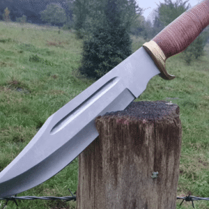 Bowie knife hunting knife huge 44 cm sharp outdoor knife Bushcraft Rambo handmade stainless steel with special leather handle (VBL)